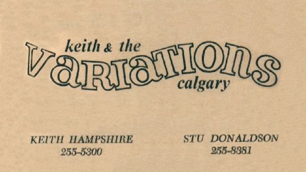 Keith and The Variations Business Card